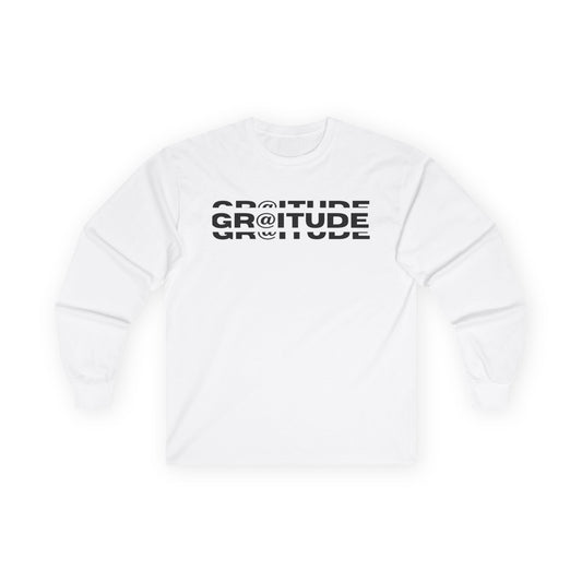 Gratitude Unisex Ultra Cotton White Long Sleeve Tee