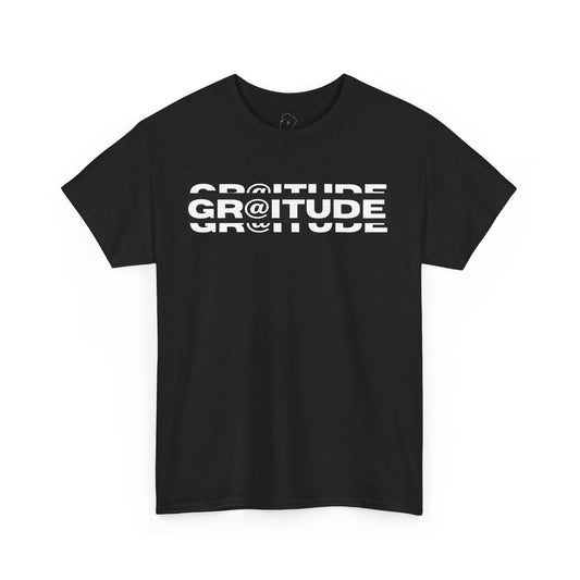 Gratitude Unisex Heavy Cotton Black Tee