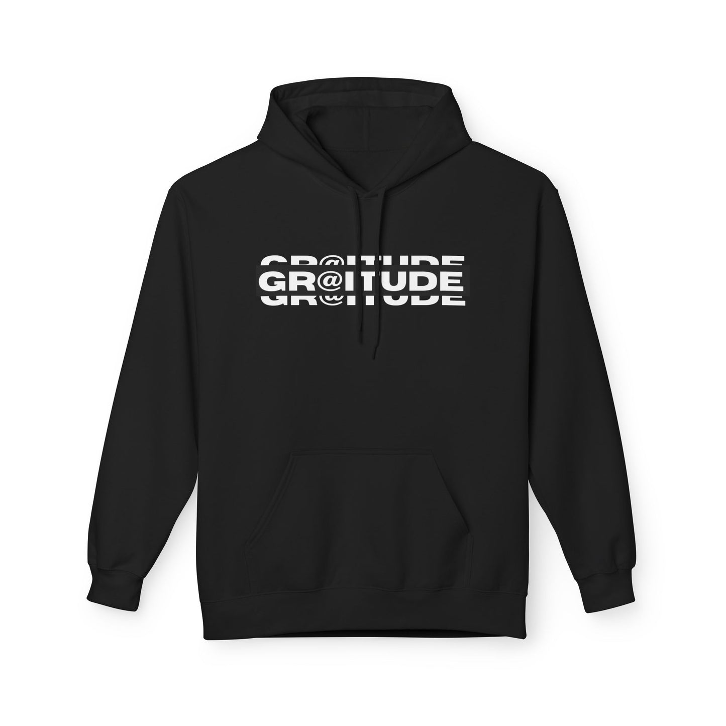 Gratitude Unisex Midweight Softstyle Black Fleece Hoodie