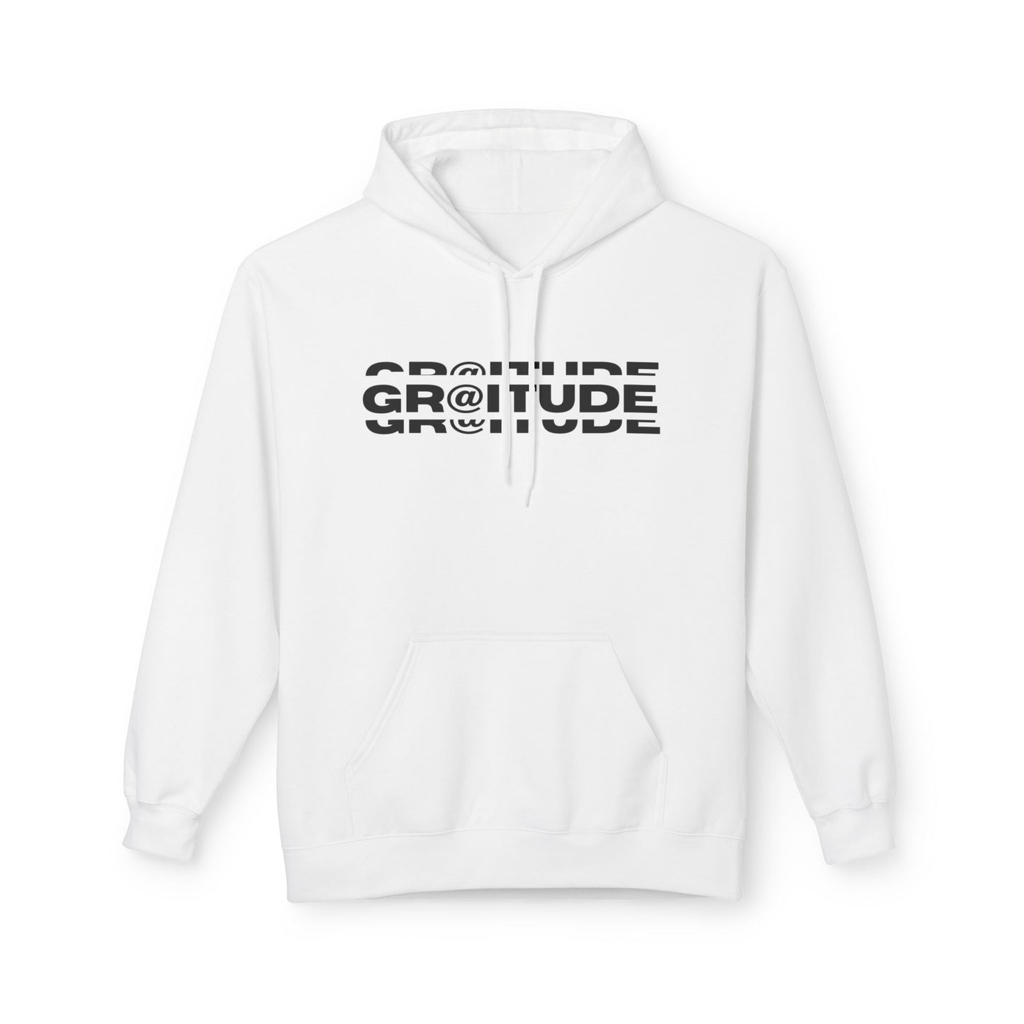 Gratitude Unisex Midweight Softstyle White Fleece Hoodie