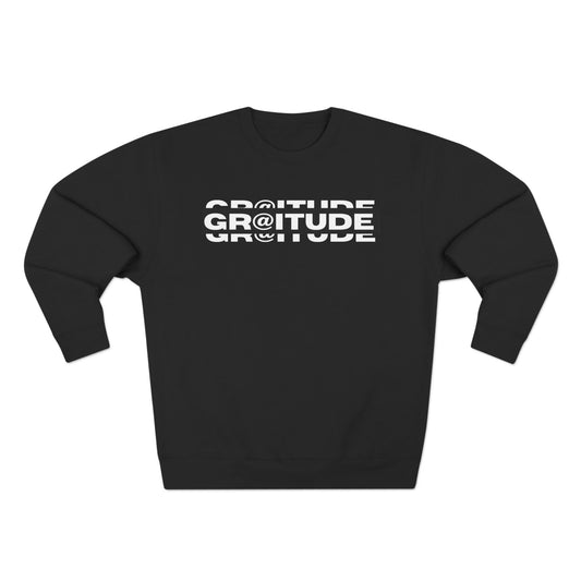 Gratitude Unisex Crewneck Black Sweatshirt