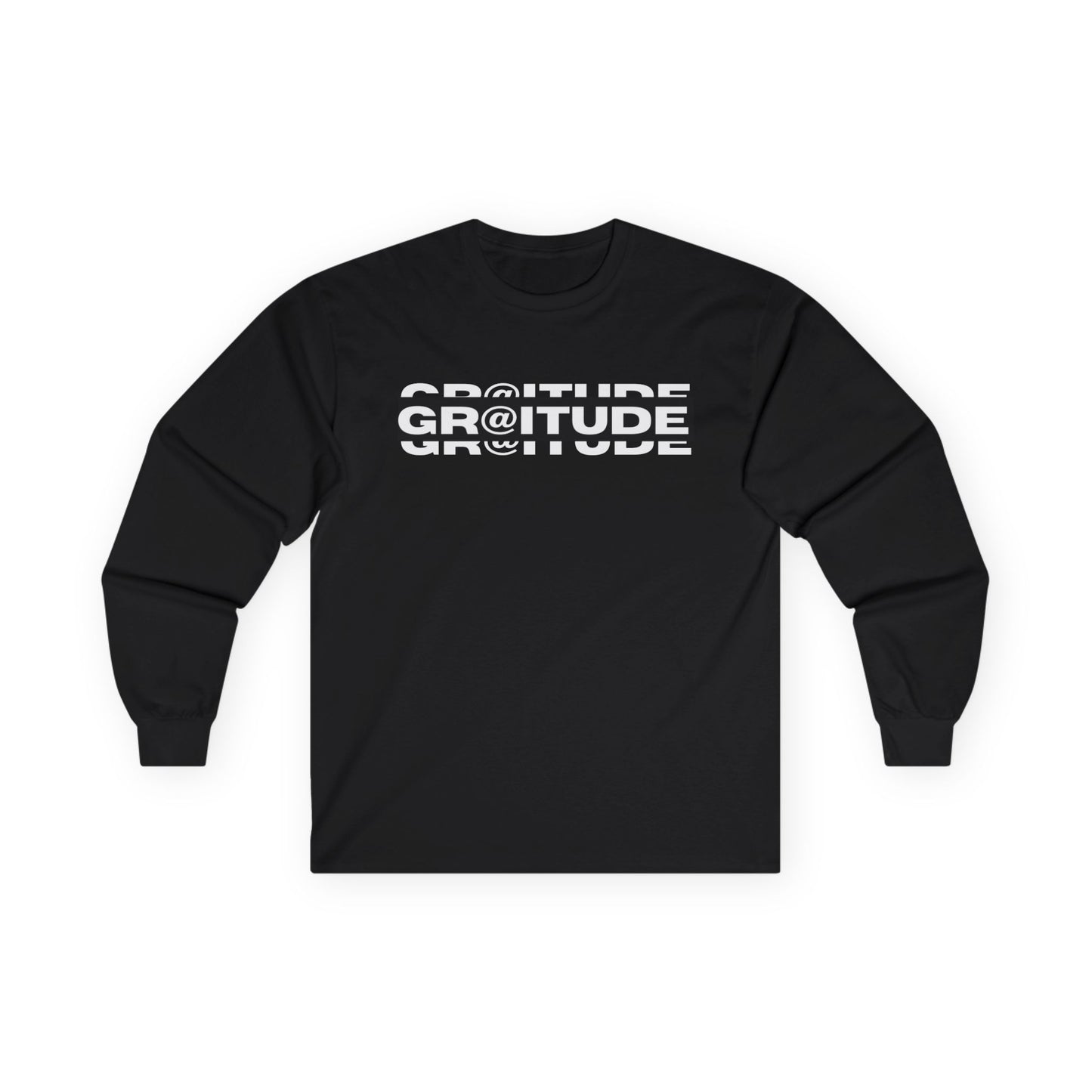 Gratitude Unisex Ultra Cotton Black Long Sleeve Tee