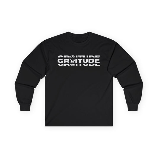 Gratitude Unisex Ultra Cotton Black Long Sleeve Tee